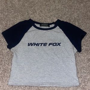 no reason baby tee gray marle WHITE FOX